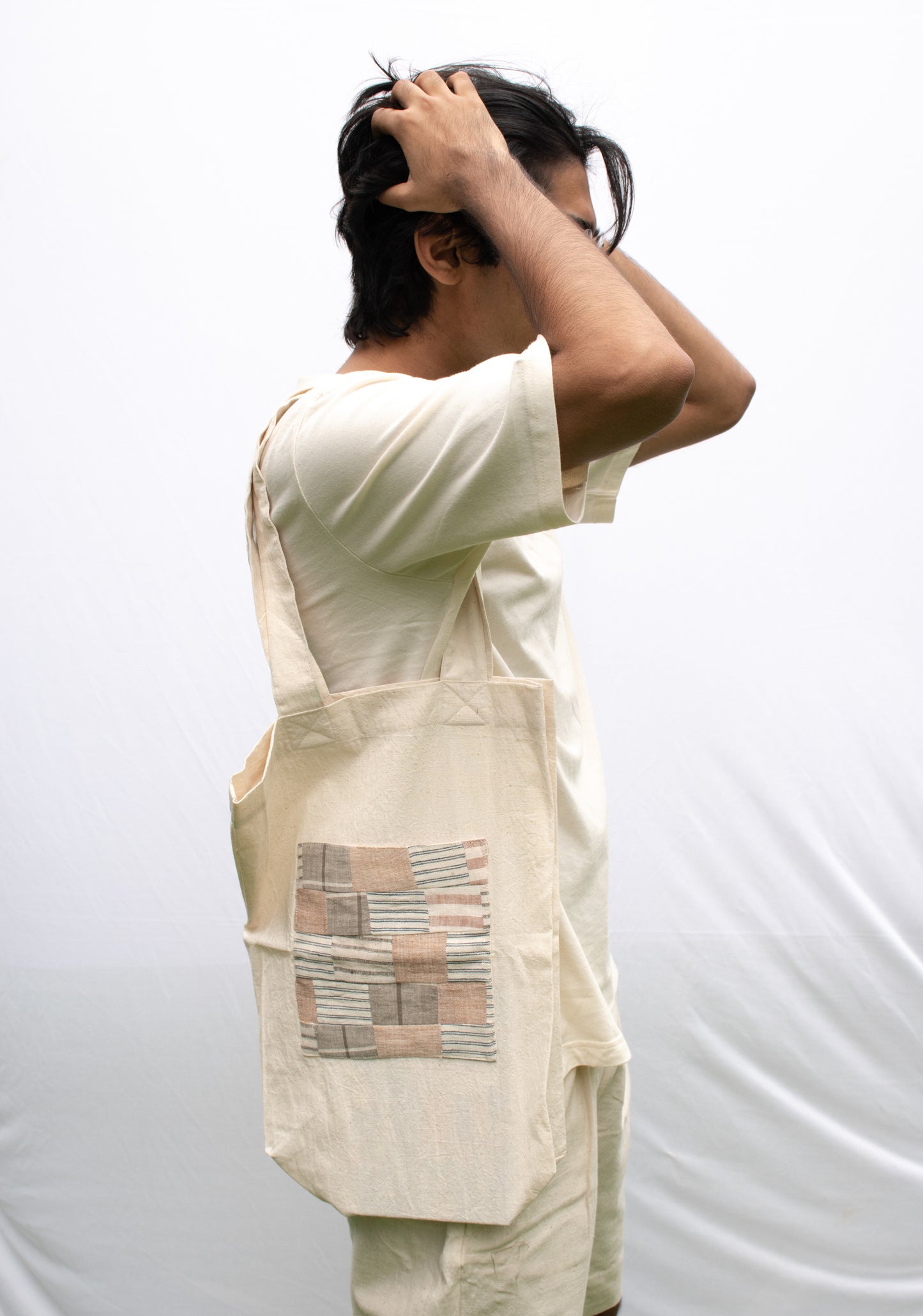 Ecru tote bags